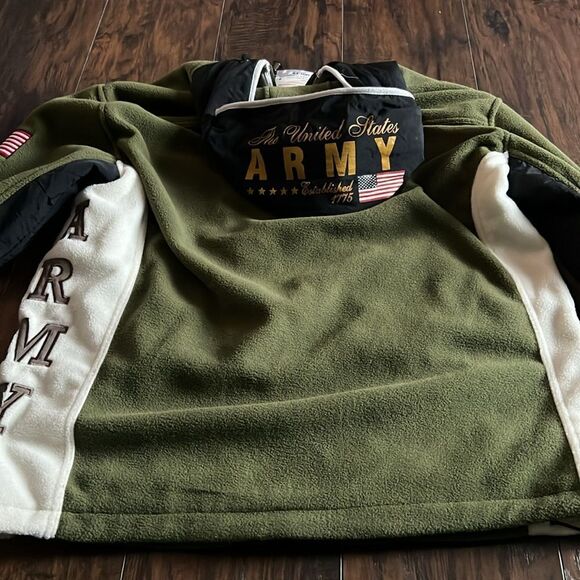 Bradford Exchange US Army Fleece Jacket Coat with Hood size  Large NWT - Picture 7 of 11